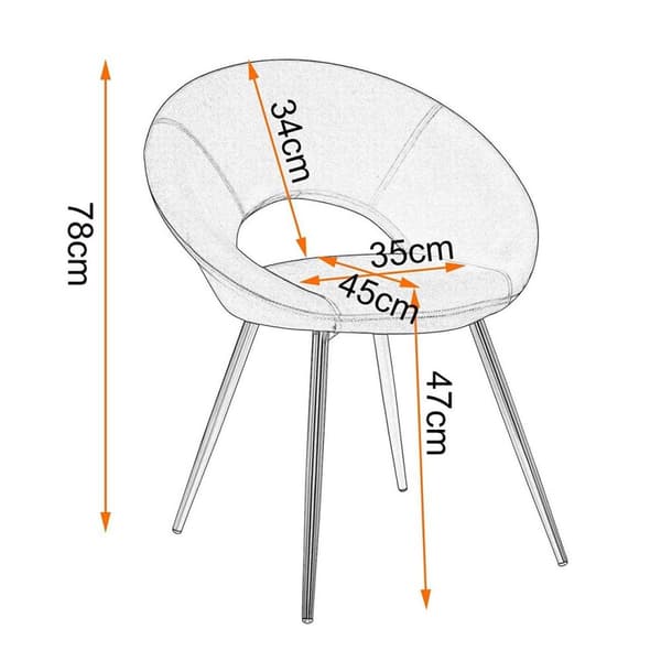 Rootz Velvet -ruokailutuoli - Tyylikäs tuoli - Mukavat istuimet - Ergonominen muotoilu, tyylikäs ja monipuolinen, kestävä ja vakaa - Kultapäällysteise
