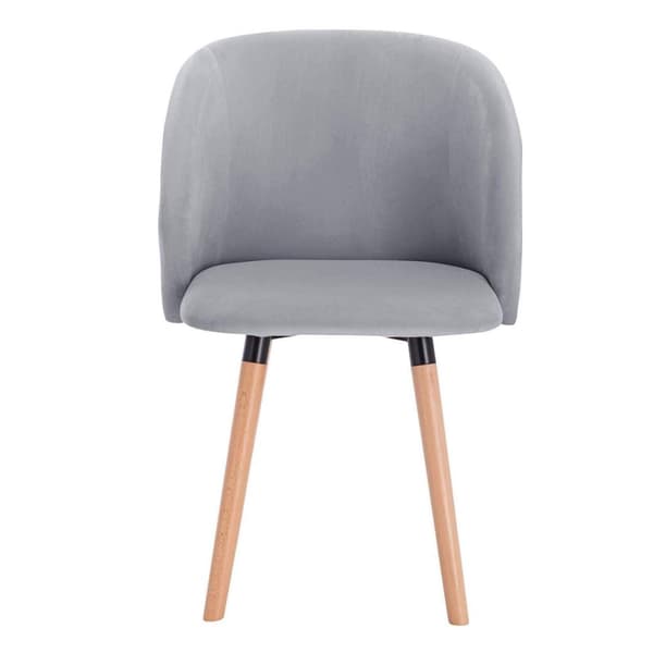 Ergonominen Rootz-ruokailutuoli - samettiverhoiltu - Tyylikäs istuin - Mukava, kestävä, monipuolinen - Massiivipuu- ja metallirunko - 45 cm x 46 cm x