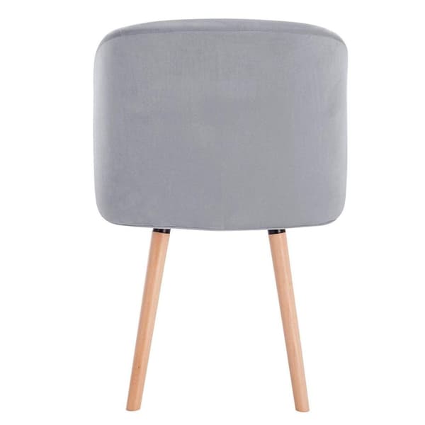 Ergonominen Rootz-ruokailutuoli - samettiverhoiltu - Tyylikäs istuin - Mukava, kestävä, monipuolinen - Massiivipuu- ja metallirunko - 45 cm x 46 cm x