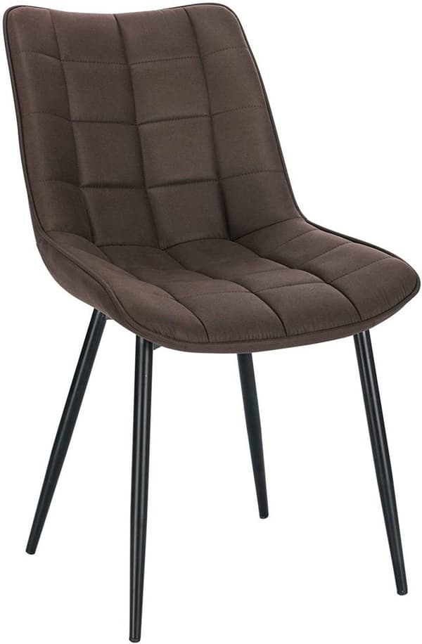 Rootz sæt med 4 spisestuestole - Polstrede sæder - Metalstel - Komfortabel, holdbar, nem at samle - 46 cm x 40,5 cm x 85,5 cm