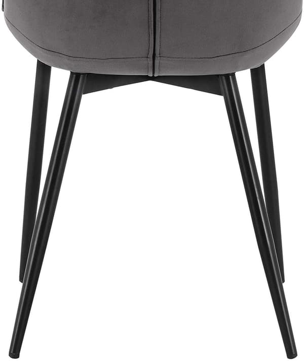 Rootz Velvet spisestuestole Sæt med 4 - Elegante stole - Komfortable siddepladser - Holdbar konstruktion - Nem montering - Fløjl og metal - 46 x 40,5