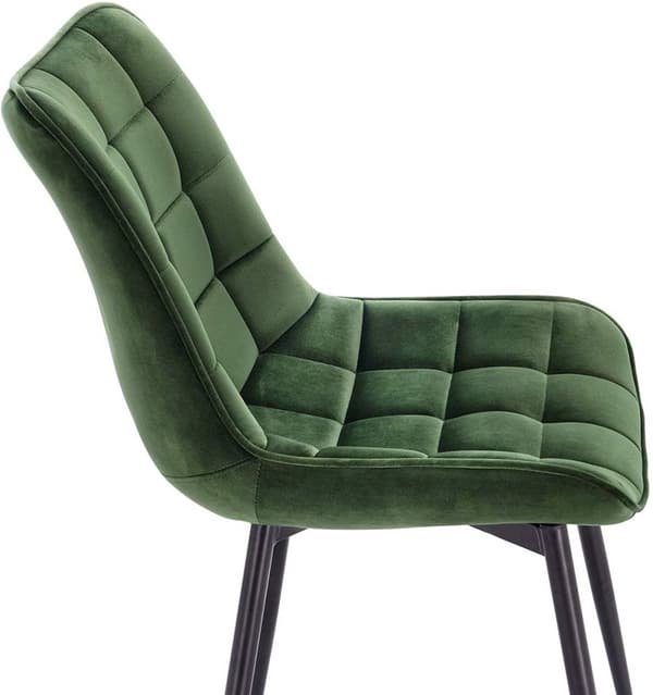 Rootz 4 ruokatuolin setti - Velvet-istuin - Metalliset jalat - Ergonominen muotoilu - Kestävä ja mukava - Lattian suojaus - 85,5 cm x 46 x 40,5 cm
