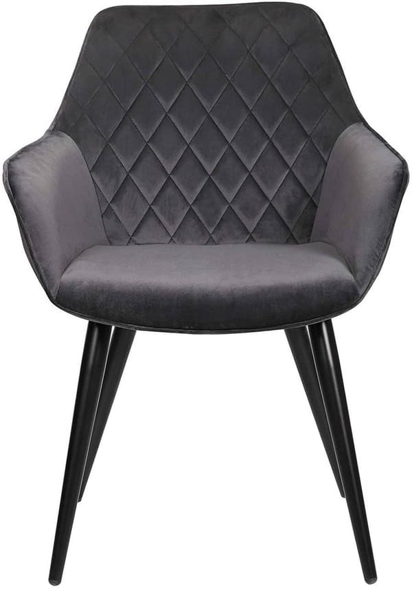 Rootz Velvet spisestuestol - Ergonomisk stol - Stilfuld siddeplads - Komfortabel, holdbar, nem at samle - 41 cm x 45 cm x 84 cm