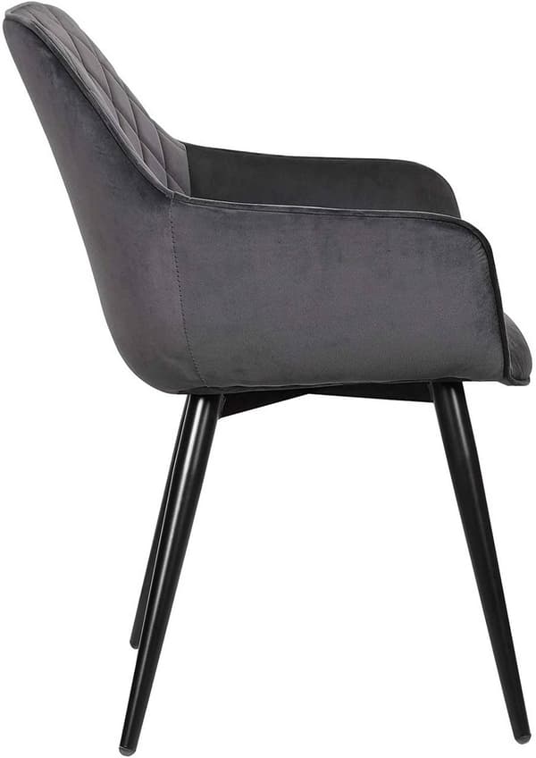 Rootz Velvet spisestuestol - Ergonomisk stol - Stilfuld siddeplads - Komfortabel, holdbar, nem at samle - 41 cm x 45 cm x 84 cm