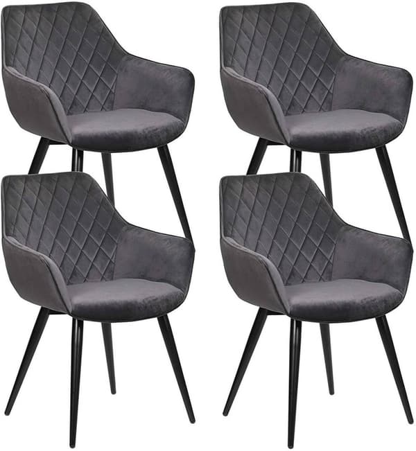 Rootz Velvet -ruokailutuoli - Ergonominen tuoli - Tyylikäs istuin - Mukava, kestävä, helppo koota - 41 cm x 45 cm x 84 cm