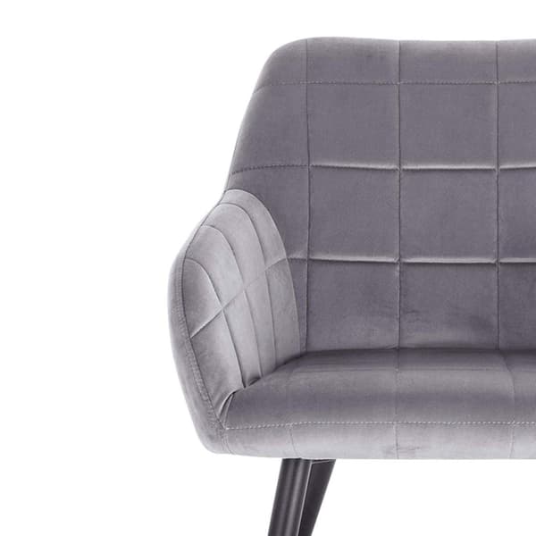 Rootz Velvet Dining Chair - Bekväma sittplatser - Snygg fåtölj - Ergonomisk design - Hållbar och enkelt underhåll - Anti-Slip - 49cm x 43cm x 81cm