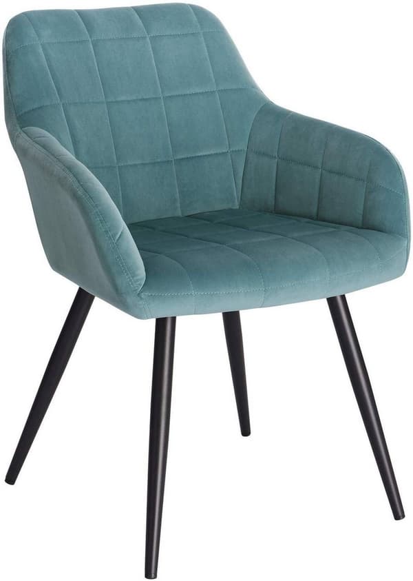 Rootz Velvet -ruokailutuoli - Tyylikäs tuoli - Mukavat istuimet - Ergonominen muotoilu - Kestävä metallirunko - Helppo koota - 49 cm x 43 cm x 81 cm