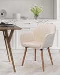 Miniatyrbild 5 av 5: Rootz Set med 4 matstolar - Sammetsstolar - Bekväma sittplatser - Ergonomisk design, hållbar konstruktion, enkel montering - 81cm x 40cm x 40cm