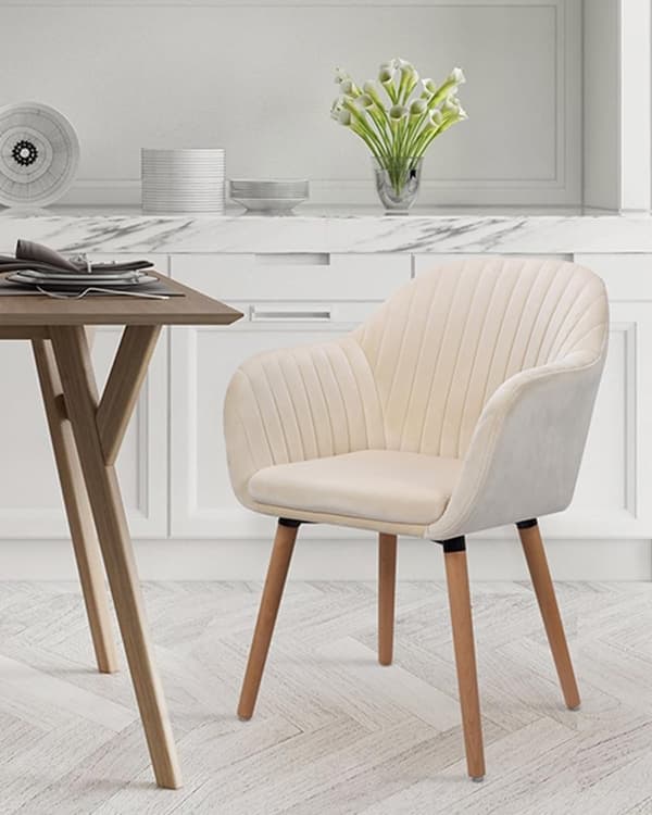 Rootz Set med 4 matstolar - Sammetsstolar - Bekväma sittplatser - Ergonomisk design, hållbar konstruktion, enkel montering - 81cm x 40cm x 40cm
