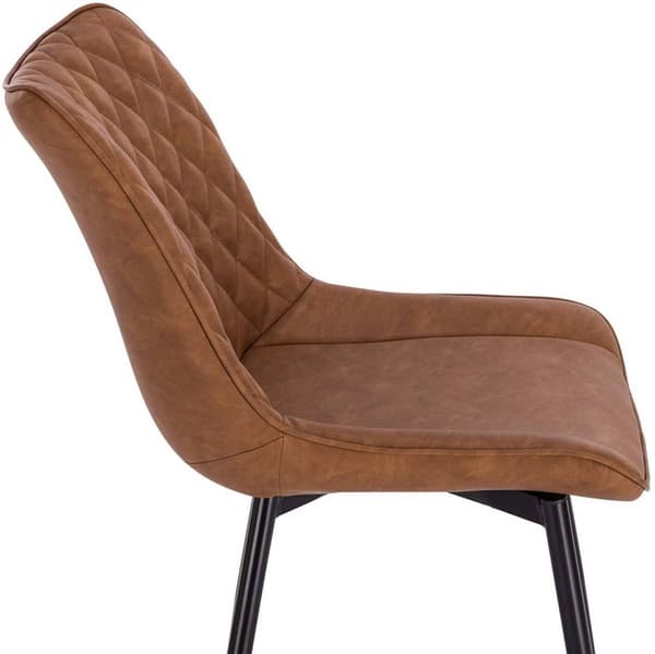 Rootz sæt med 2 spisestuestole - Køkkenstole - Moderne siddepladser - Holdbart kunstlæder - Komfortabelt design - Gulvbeskyttelse - 46 cm x 40,5 cm x