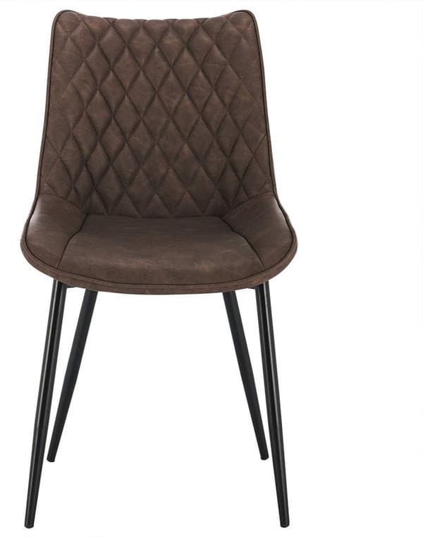 Rootz Set med 2 matstolar - Moderna köksstolar - Bekväma sittplatser - Hållbar och lätt att rengöra - Ergonomisk design - Imiterat läder och metall -