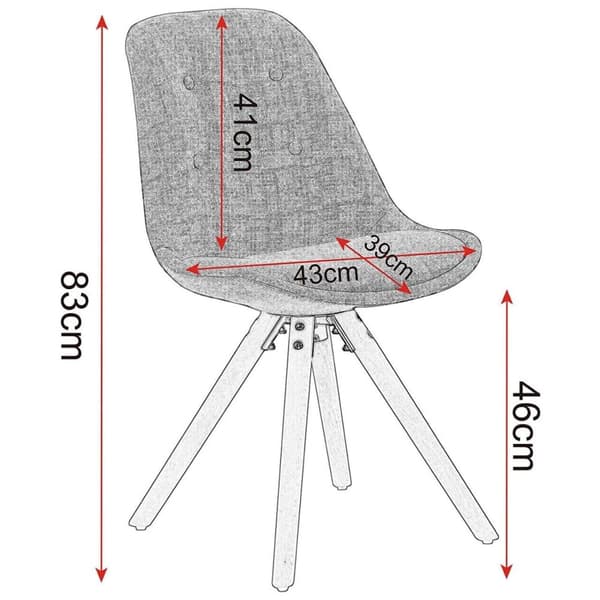 Rootz 2 ruokapöydän tuolin setti - Tyylikkäät istuimet - Mukavat tuolit - Massiivipuuta ja pellavaa - Ergonominen muotoilu - Kestävä - Helppo koota -