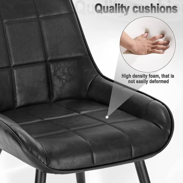 Rootz Set med 6 matstolar - Stoppade stolar - Imitationssäten - Ergonomisk design - Robust och hållbar - Golvskydd - 81,5 cm x 38 cm x 43 cm