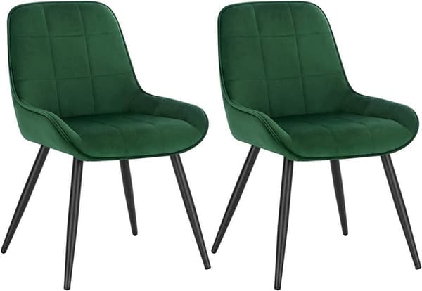 Rootz 2 Velvet-ruokailutuolin setti - Aksenttituolit - Pehmustetut tuolit - Ergonominen muotoilu - Lattian suojaus - Kestävä rakenne - 81,5 cm x 38 cm