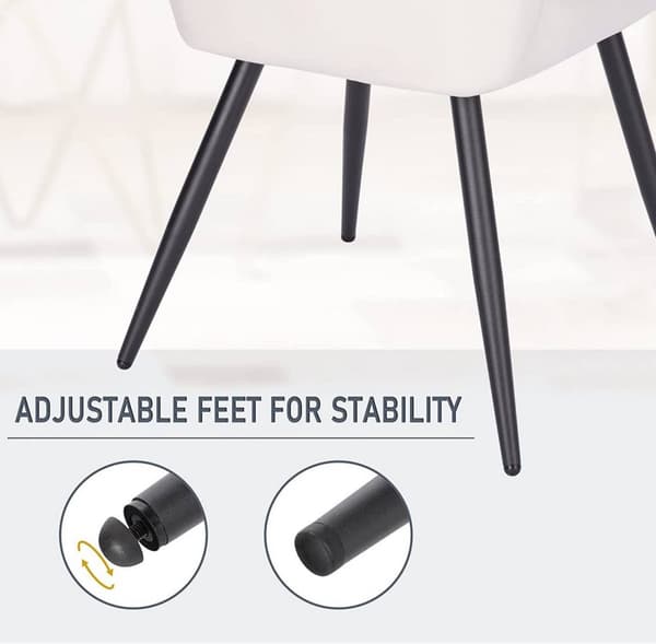 Rootz Set med 4 matstolar - Sammetsstolar - Stoppade stolar - Ergonomisk design, slitstark, golvskydd - 81,5 cm x 38 cm x 43 cm