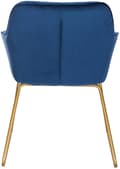 Miniatyrbillede 5 af 9: Rootz Velvet spisestuestol - Elegant stol - Komfortabel siddeplads - Højdensitetsskum - Holdbar metalramme - Alsidigt design - 45 cm x 44 cm x 78,5 cm