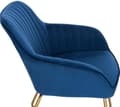 Miniatyrbillede 7 af 9: Rootz Velvet spisestuestol - Elegant stol - Komfortabel siddeplads - Højdensitetsskum - Holdbar metalramme - Alsidigt design - 45 cm x 44 cm x 78,5 cm