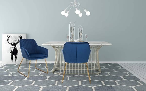 Rootz Velvet spisestuestol - Elegant stol - Komfortabel siddeplads - Højdensitetsskum - Holdbar metalramme - Alsidigt design - 45 cm x 44 cm x 78,5 cm