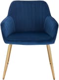 Miniatyrbillede 1 af 9: Rootz Velvet spisestuestol - Elegant stol - Komfortabel siddeplads - Højdensitetsskum - Holdbar metalramme - Alsidigt design - 45 cm x 44 cm x 78,5 cm