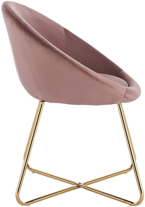 Rootz Velvet -ruokailutuoli - Ergonominen tuoli - Tyylikäs istuin - Mukava ja pehmeä - Kestävä ja vakaa - Lattiaturvallinen - 76 cm x 36 cm x 40 cm