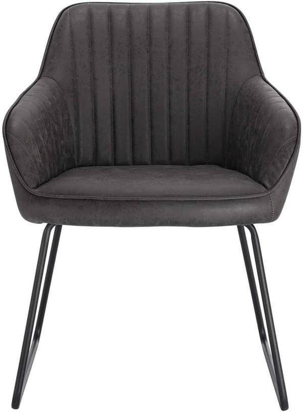 Rootz sæt med 2 spisestuestole - Køkkenstole - Moderne siddepladser - Komfortable og ergonomiske - Holdbar metalramme - Alsidigt gråt design - 45 cm x