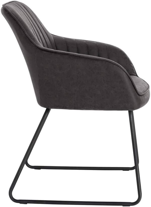 Rootz sæt med 2 spisestuestole - Køkkenstole - Moderne siddepladser - Komfortable og ergonomiske - Holdbar metalramme - Alsidigt gråt design - 45 cm x