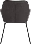 Miniatyrbillede 6 af 9: Rootz sæt med 2 spisestuestole - Køkkenstole - Moderne siddepladser - Komfortable og ergonomiske - Holdbar metalramme - Alsidigt gråt design - 45 cm x