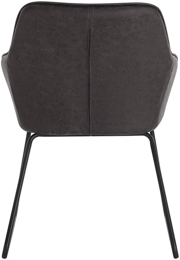Rootz sæt med 2 spisestuestole - Køkkenstole - Moderne siddepladser - Komfortable og ergonomiske - Holdbar metalramme - Alsidigt gråt design - 45 cm x