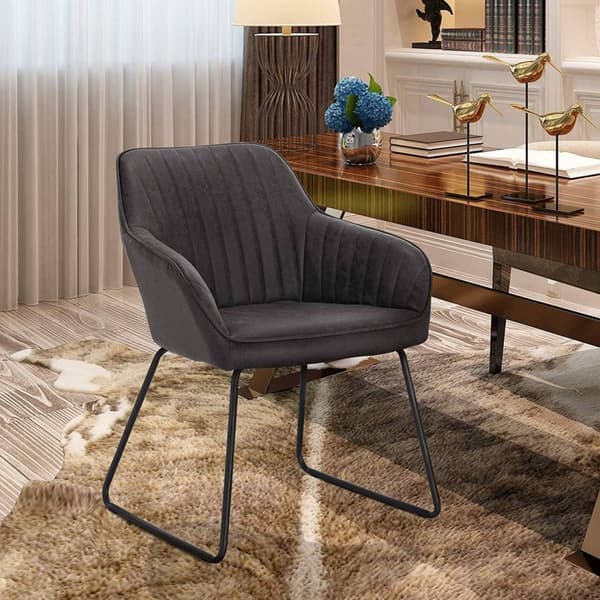 Rootz sæt med 2 spisestuestole - Køkkenstole - Moderne siddepladser - Komfortable og ergonomiske - Holdbar metalramme - Alsidigt gråt design - 45 cm x