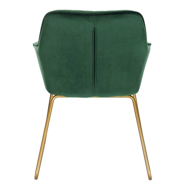Rootz Velvet -ruokailutuolit käsinojilla - Kultainen metallikelkkajalusta - Ylellinen ja ergonominen - Poikkeuksellinen mukavuus, kestävä muotoilu, mo