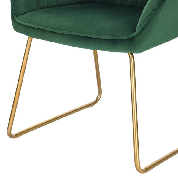 Rootz Velvet -ruokailutuolit käsinojilla - Kultainen metallikelkkajalusta - Ylellinen ja ergonominen - Poikkeuksellinen mukavuus, kestävä muotoilu, mo