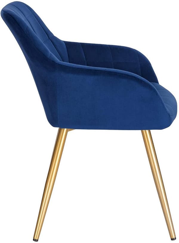Rootz Velvet spisestuestolesæt - Elegante stole - Stilfulde siddepladser - Komfortable og ergonomiske, holdbare og stabile, nem montering - Blå med gy