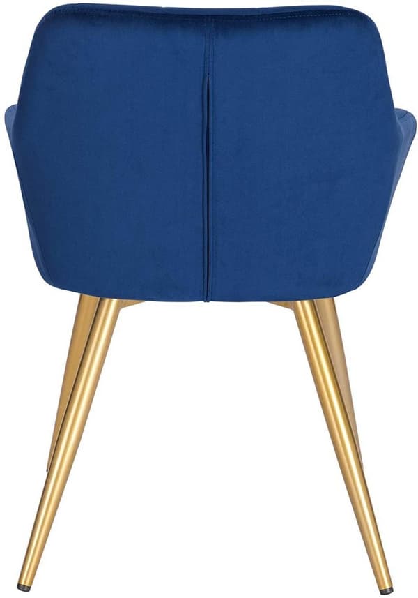 Rootz Velvet spisestuestolesæt - Elegante stole - Stilfulde siddepladser - Komfortable og ergonomiske, holdbare og stabile, nem montering - Blå med gy