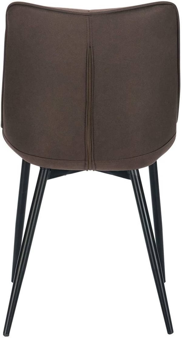 Rootz Elegant Dining Chair Set - Moderna stolar - Bekväma sittplatser - Slitstark, ergonomisk design, golvskydd - Leathaire & Metal - 46cm x 40,5cm x