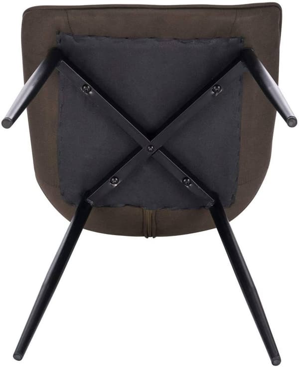 Rootz Elegant Dining Chair Set - Moderna stolar - Bekväma sittplatser - Slitstark, ergonomisk design, golvskydd - Leathaire & Metal - 46cm x 40,5cm x