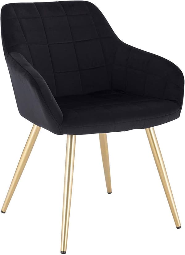 Rootz Velvet -ruokailutuoli - Tyylikäs tuoli - Mukava istuvuus - Tiheävaahto, kestävä rakenne, Helppo koota - 43 cm x 55 cm x 81 cm