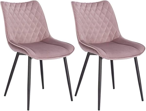 Rootz Velvet Matstolar - Elegant sittplats - Bekväma stolar - Högdensitetsskum - Slitstark metallram - Anti-halkskydd - 85,5 cm x 46 cm x 40,5 cm