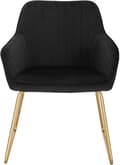 Miniatyrbillede 3 af 8: Rootz Velvet Spisestuestole Sæt med 2 - Lænestole med guldben - Komfortable, Holdbare, Stilfulde - Anti-Slip, Ergonomisk Design - 45 cm x 44 cm x 78,5