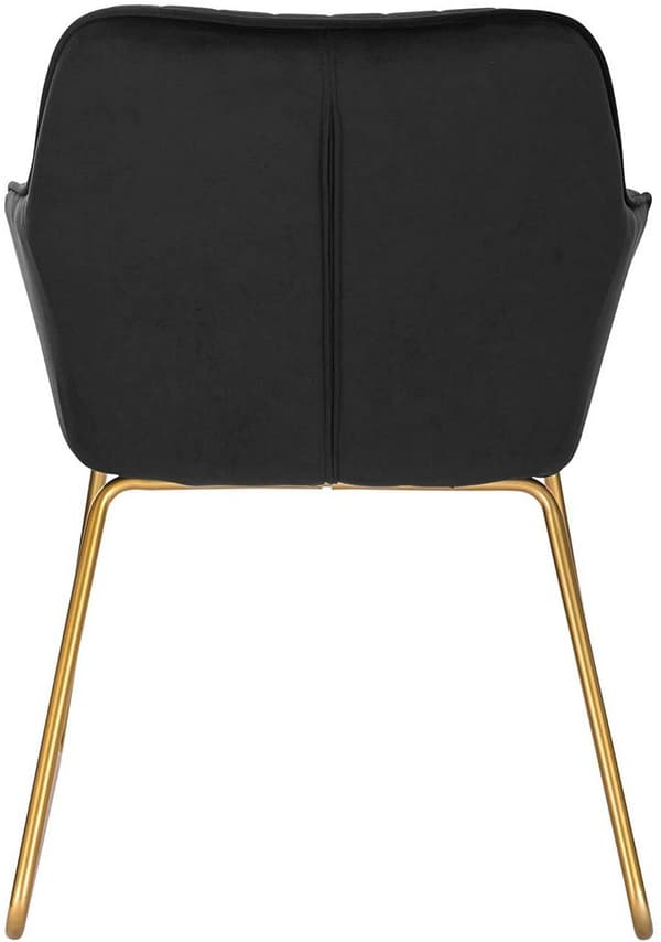 Rootz Velvet Spisestuestole Sæt med 2 - Lænestole med guldben - Komfortable, Holdbare, Stilfulde - Anti-Slip, Ergonomisk Design - 45 cm x 44 cm x 78,5