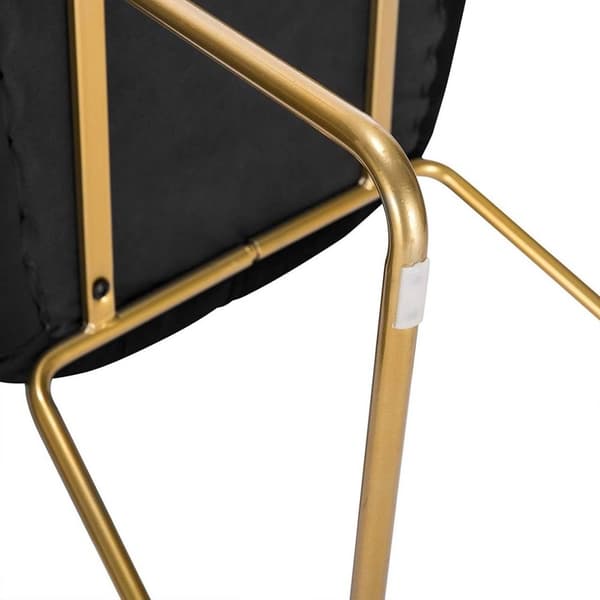 Rootz Velvet Spisestuestole Sæt med 2 - Lænestole med guldben - Komfortable, Holdbare, Stilfulde - Anti-Slip, Ergonomisk Design - 45 cm x 44 cm x 78,5