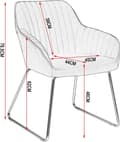 Miniatyrbillede 8 af 8: Rootz Velvet Spisestuestole Sæt med 2 - Lænestole med guldben - Komfortable, Holdbare, Stilfulde - Anti-Slip, Ergonomisk Design - 45 cm x 44 cm x 78,5