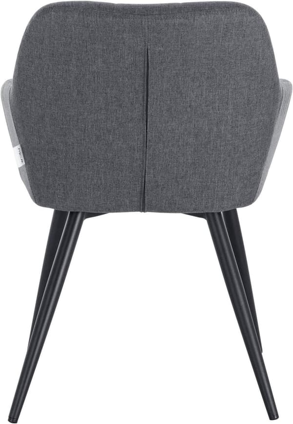 Rootz sæt med 2 spisestuestole - Lænestole - Komfortstole - Ergonomisk design, holdbar konstruktion, nem montering - linned og metal - 49cm x 43cm