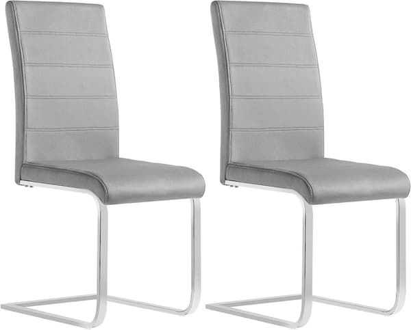 Rootz Swing -tuolisarja, 2 kpl - Ruokailutuolit - Ergonominen istuin - Samettipäällinen, vakaa metallirunko, Lattian suojaus - 41 cm x 100 cm x 55,5 c