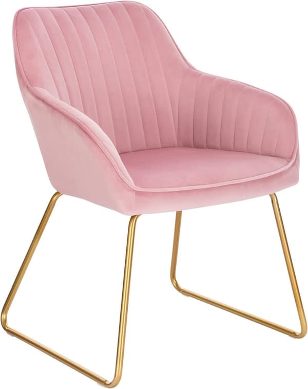 Rootz Velvet spisestuestol - Elegant stol - Komfortabel siddeplads - Højdensitetsskumpolstring - Holdbar metalramme - Alsidigt design - 45 cm x 44 cm