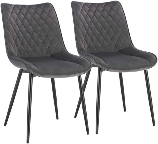 Rootz Velvet spisestuestole - Elegante siddepladser - Komfortable stole - Holdbar, Ergonomisk, skridsikker - 85,5 cm x 46 cm x 40,5 cm