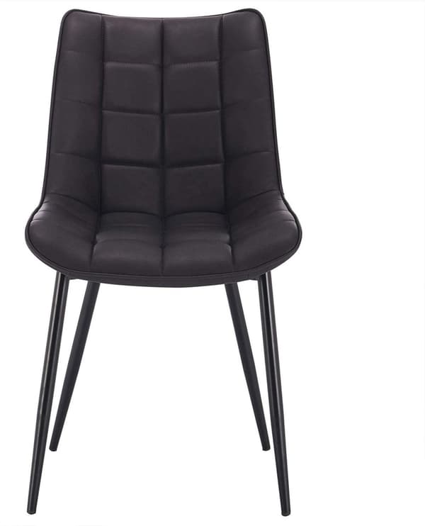 Rootz Set med 2 matstolar - Köksstolar - Moderna sittplatser - Bekvämt konstläder - Hållbara metallben - Mångsidig stil - 46 x 40,5 cm sits
