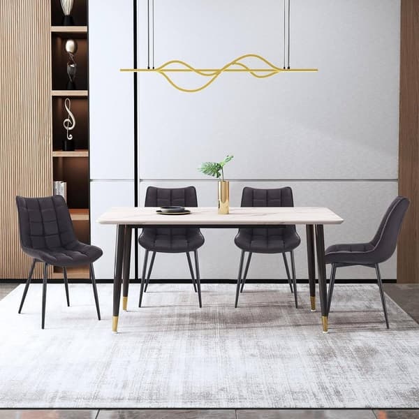 Rootz Set med 2 matstolar - Köksstolar - Moderna sittplatser - Bekvämt konstläder - Hållbara metallben - Mångsidig stil - 46 x 40,5 cm sits