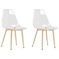 Miniatyrbillede 3 af 8: vidaXL spisebordsstole 2 stk. PET transparent -  Spisebordsstole