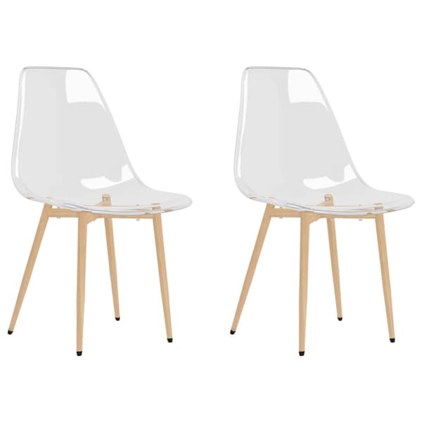 vidaXL spisebordsstole 2 stk. PET transparent -  Spisebordsstole