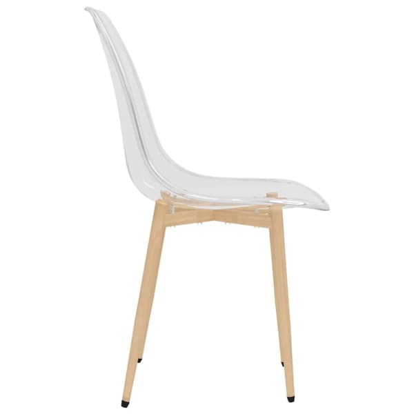vidaXL spisebordsstole 2 stk. PET transparent -  Spisebordsstole